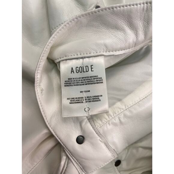 AGOLDE White Recycled Leather Straight Leg Pants Size 28 - Picture 5 of 9